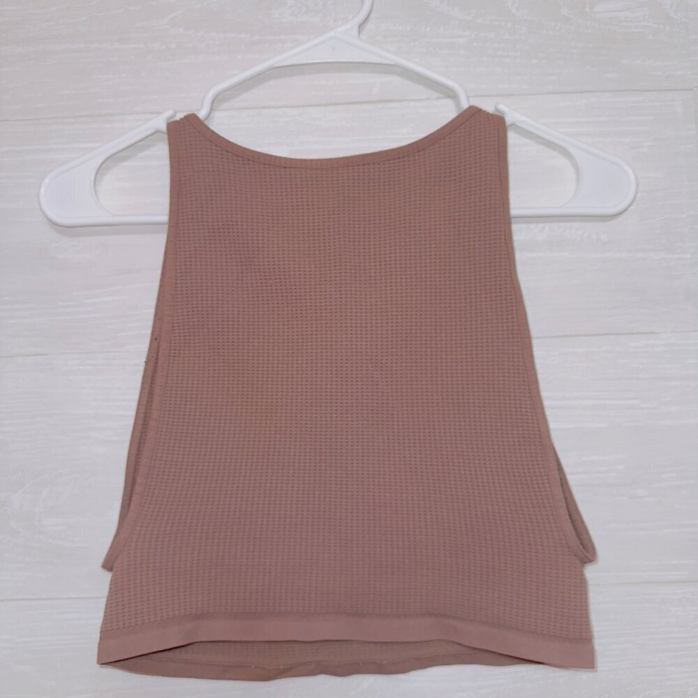 Intimately Free People Mauve Brown Sleeveless Waffle Knit Tank Top size M/L - Picture 4 of 4